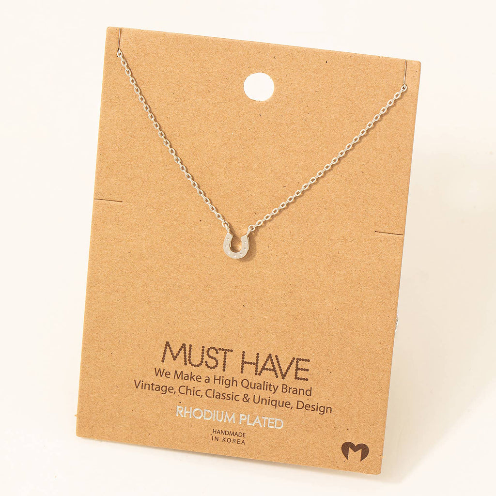 Mini Horseshoe Pendant Necklace