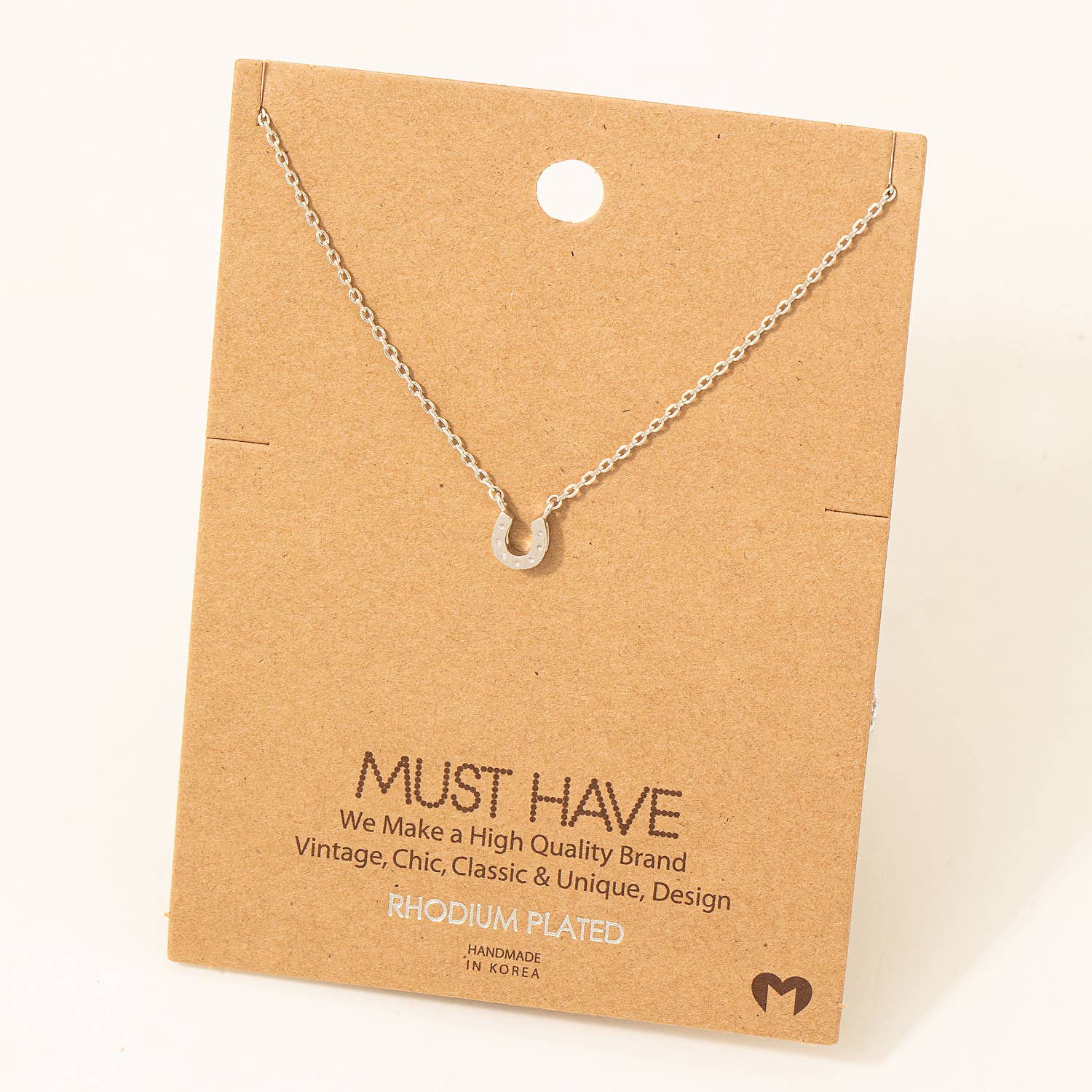 Mini Horseshoe Pendant Necklace