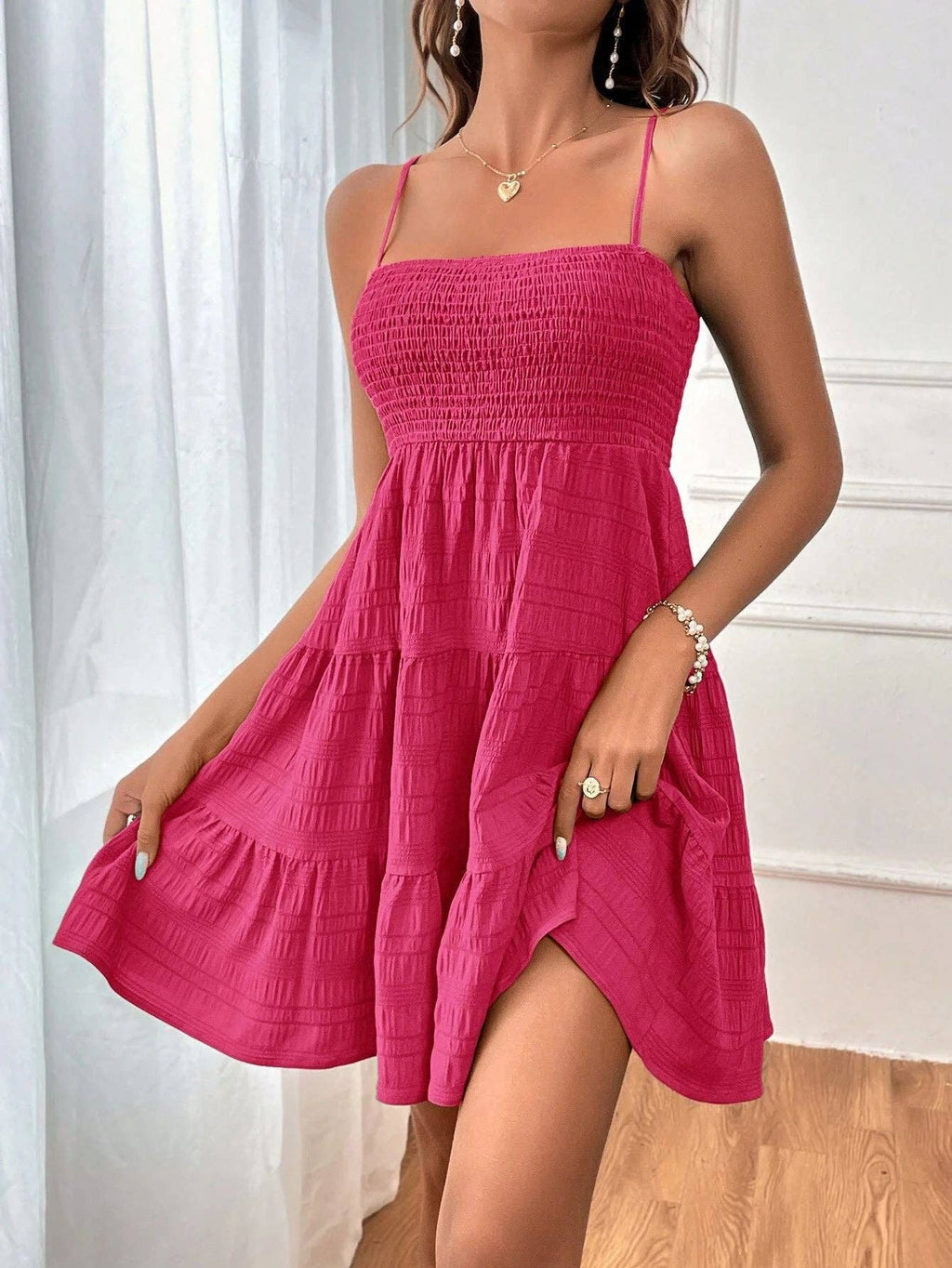Women's Off-Shoulder Spaghetti Strap Solid Color Versatile