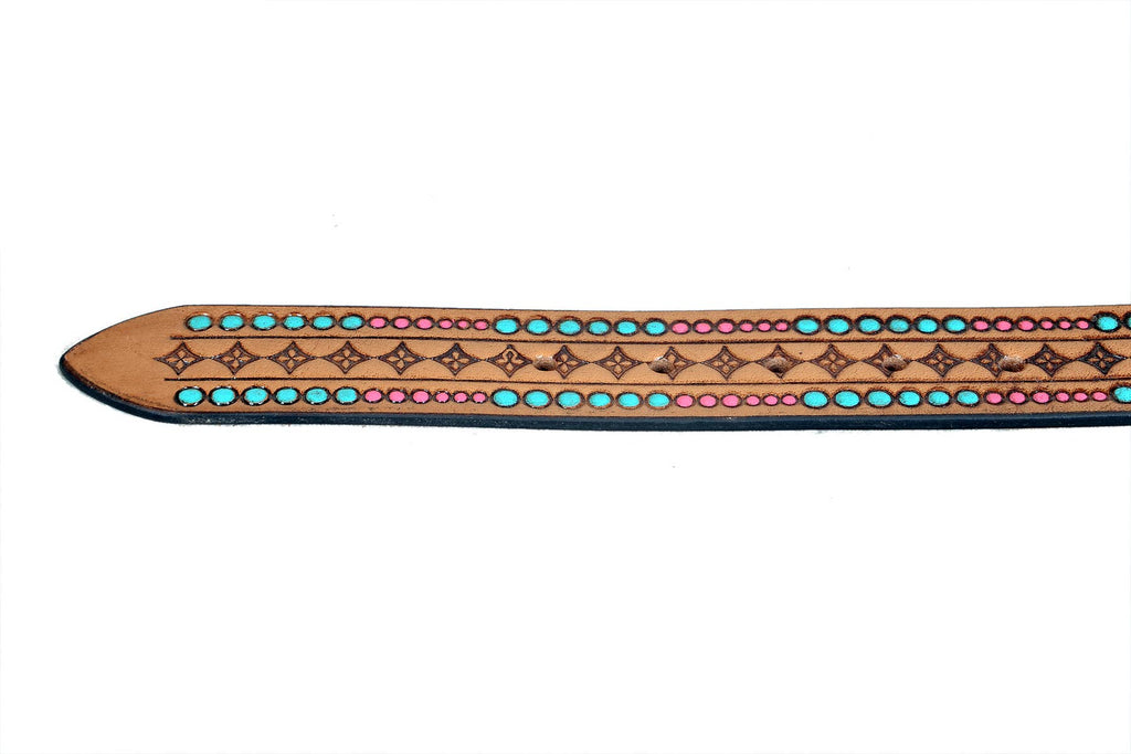 Western Geometric Tooled Belt