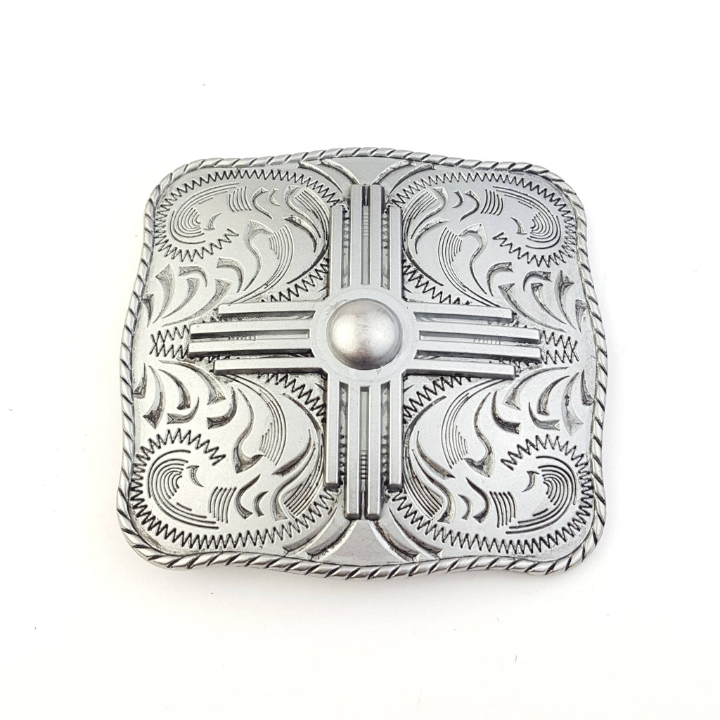 Buckle: Zia Square Shape Buckle: Matte Silver Finish