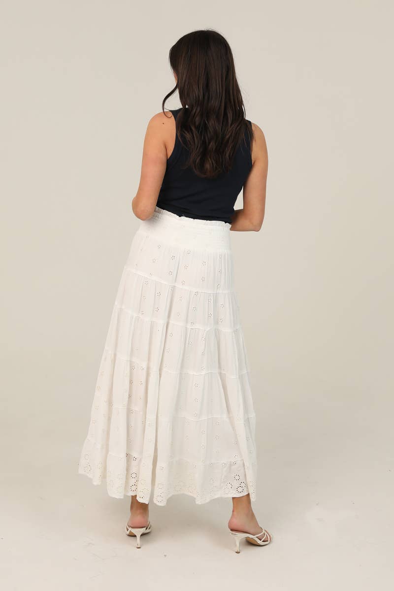 TIERED MAXI SKIRT