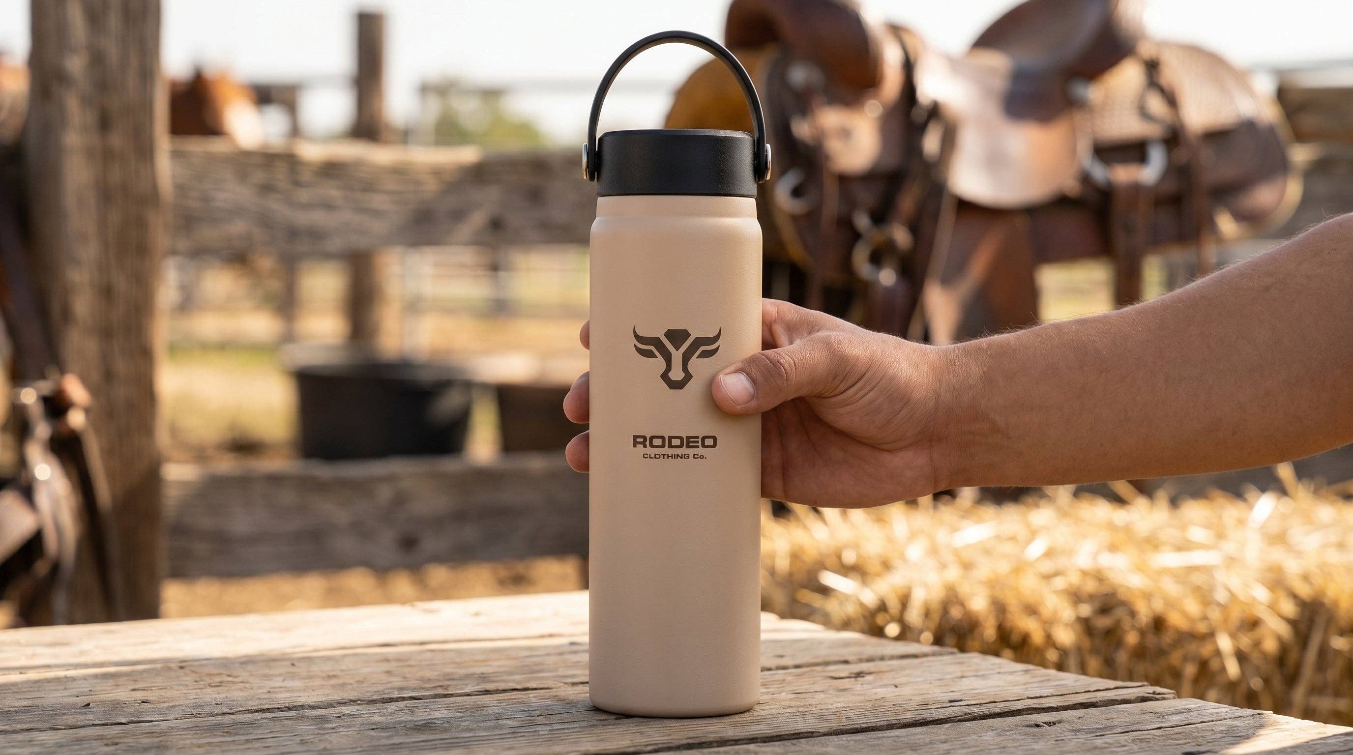 Rodeo Clothing Insulated Stainless Steel Water Bottle – WB100: Beige