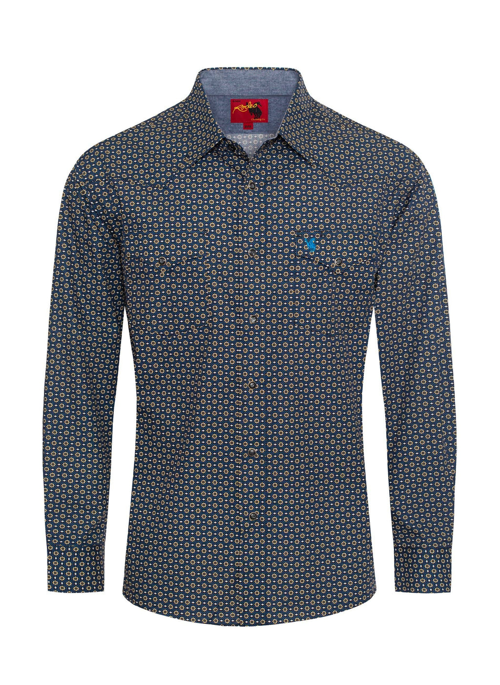 Men's Western Pearl Snap Print Shirt