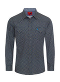 Men's Western Pearl Snap Print Shirt