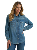 Wrangler Denim Snap Shirt - Tinted Denim