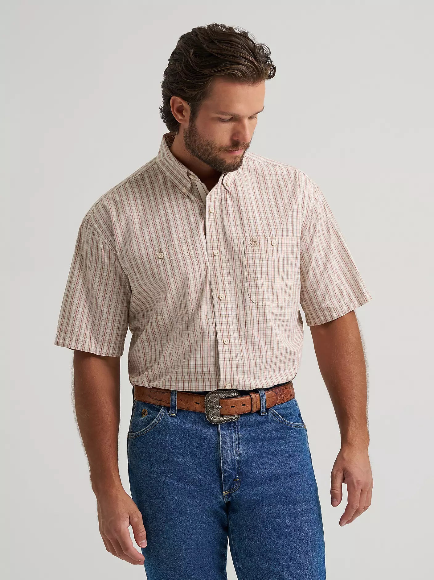 Wrangler George Strait Collection Two Pocket Short Sleeve Shirt
