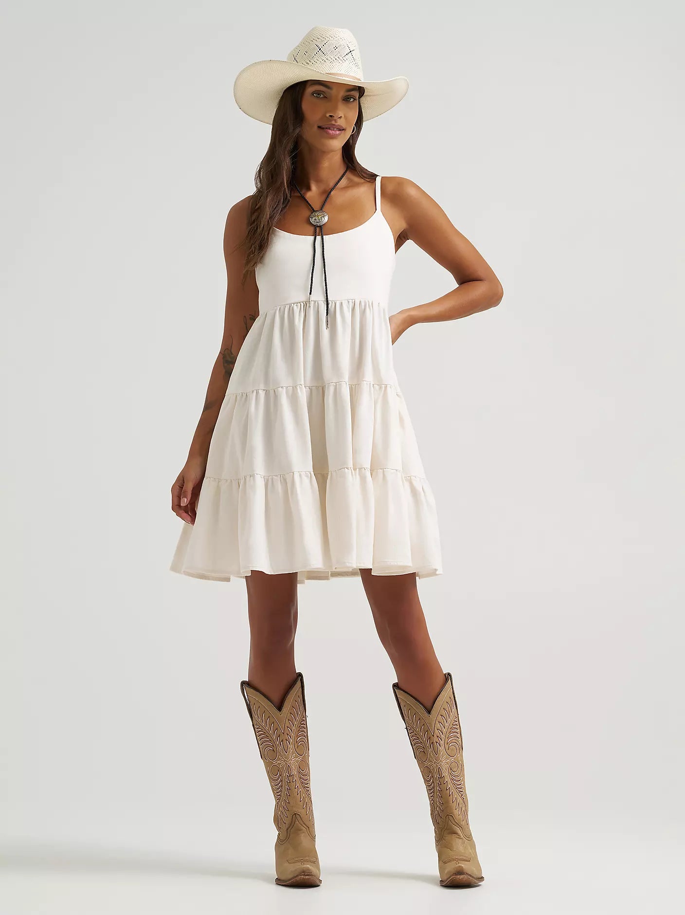 Wrangler Retro Punchy Tiered Mini Dress