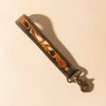 Wildvine Pony Western Handtooled Key Fob in black with hairon detail: Black