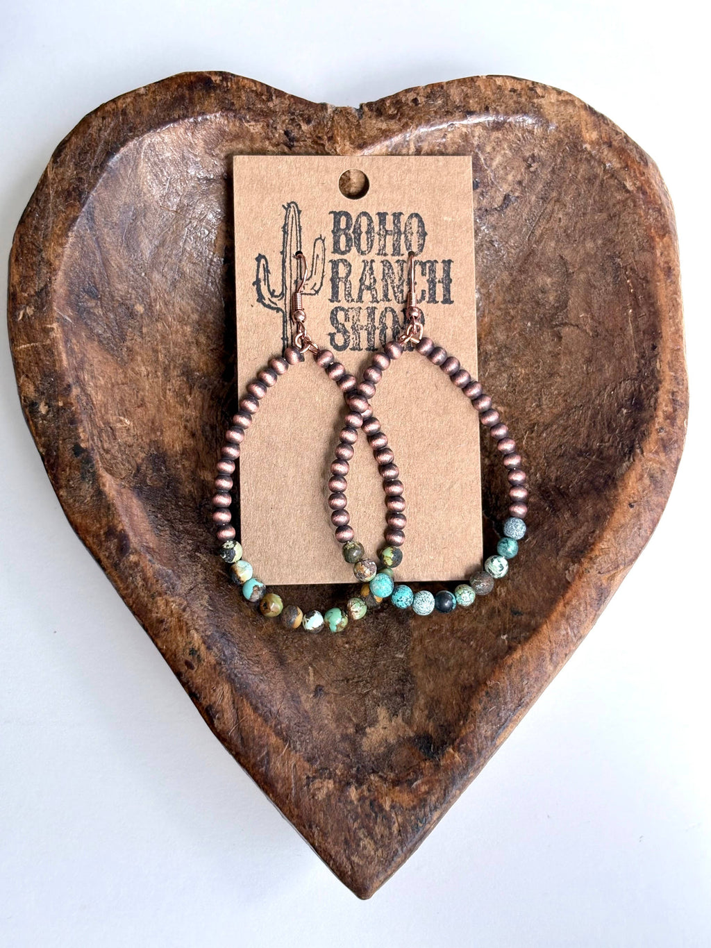 Western Navajo Style Pearl Teardrop Hoop Dangle Earrings: Silver