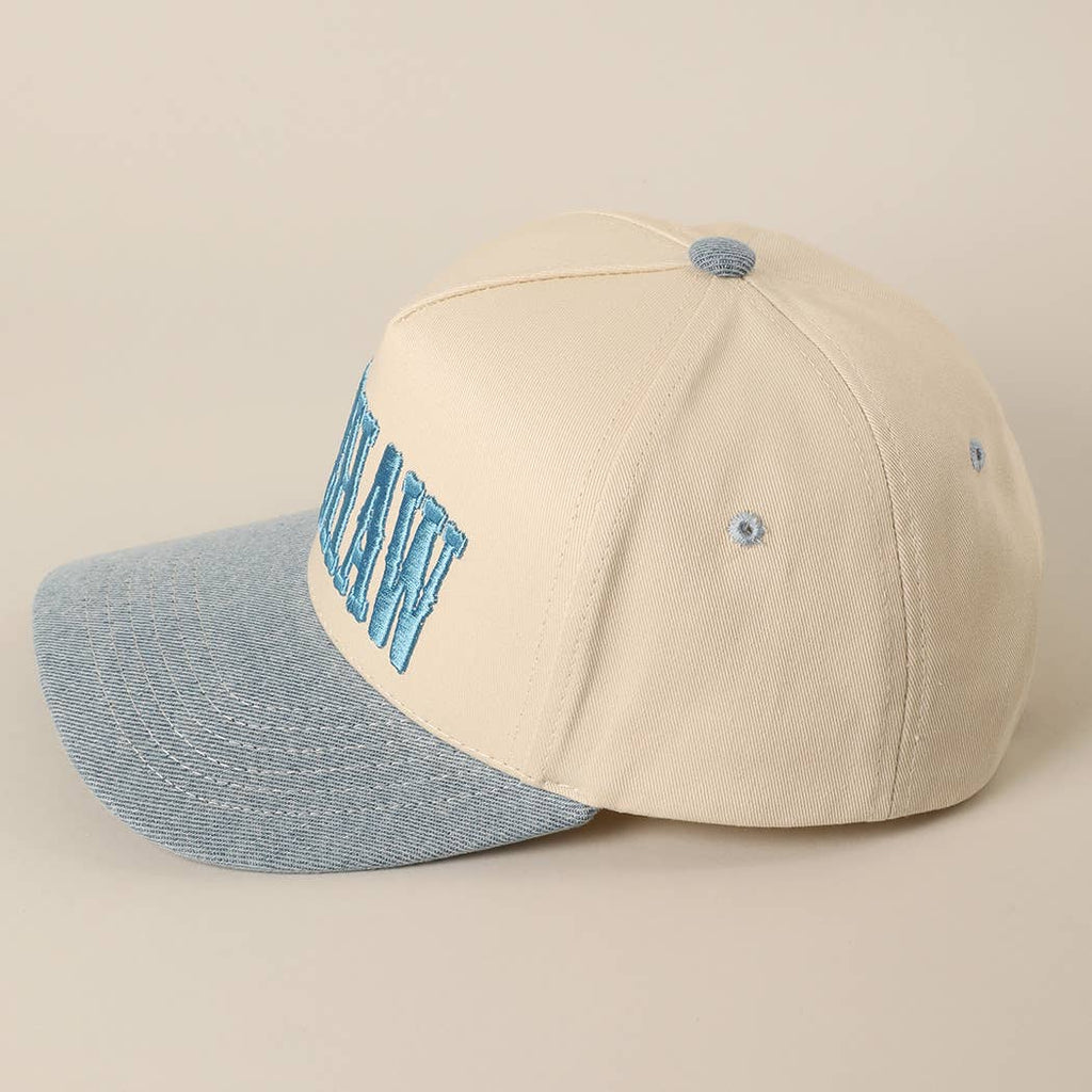 YEEHAW Two-Tone Embroidered Trucker Hat: RED / ONE SIZE