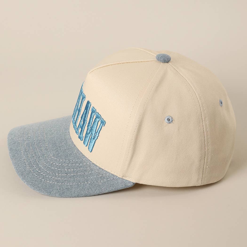 YEEHAW Two-Tone Embroidered Trucker Hat: RED / ONE SIZE