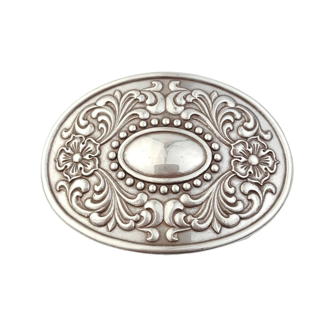 Buckle: Quality Western-Inspired Floral Etched Buckle