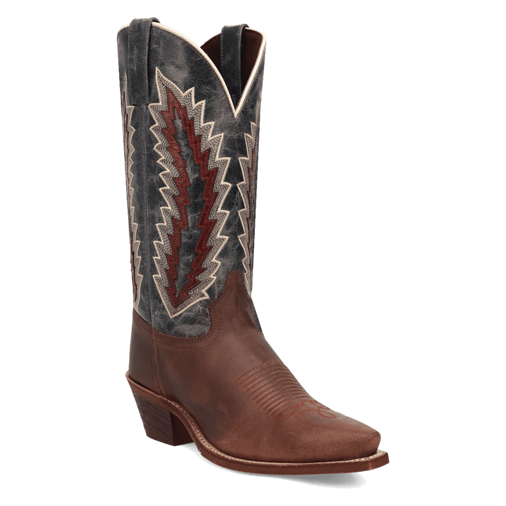 Cadence Leather Boot - Dark Brown/Navy product photo
