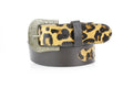 Western Black Leather Belt Hair-on-Hide ABB 14-2633