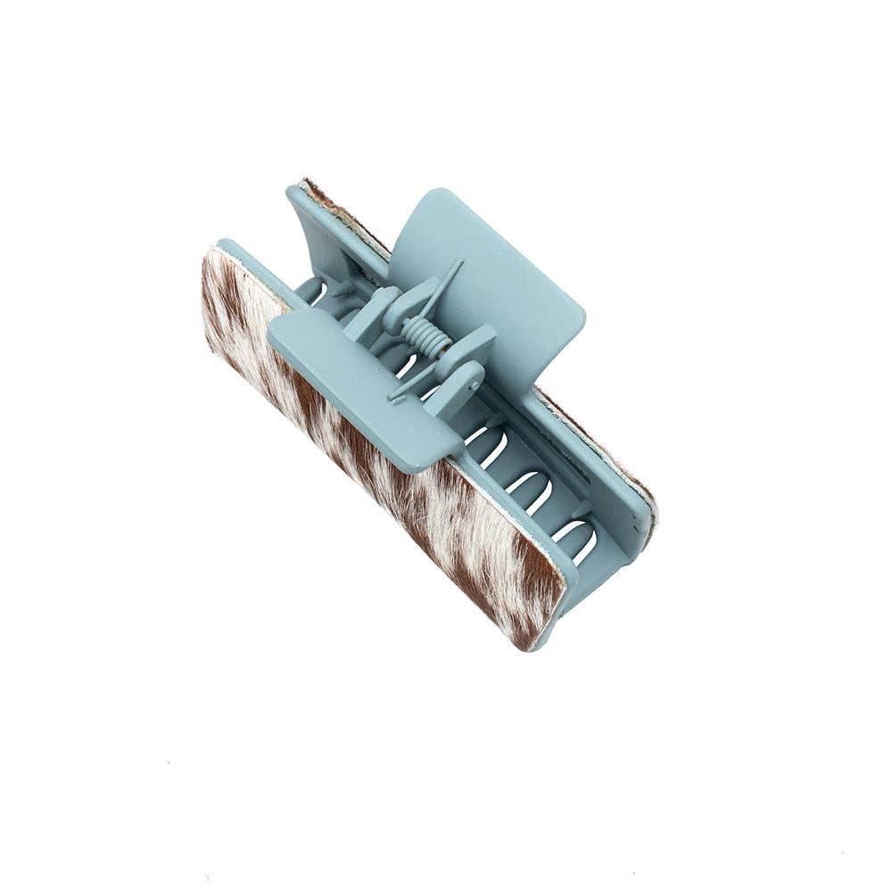 Cactus Bloom Ridge Hair Comb Clip: Hand-Tooled