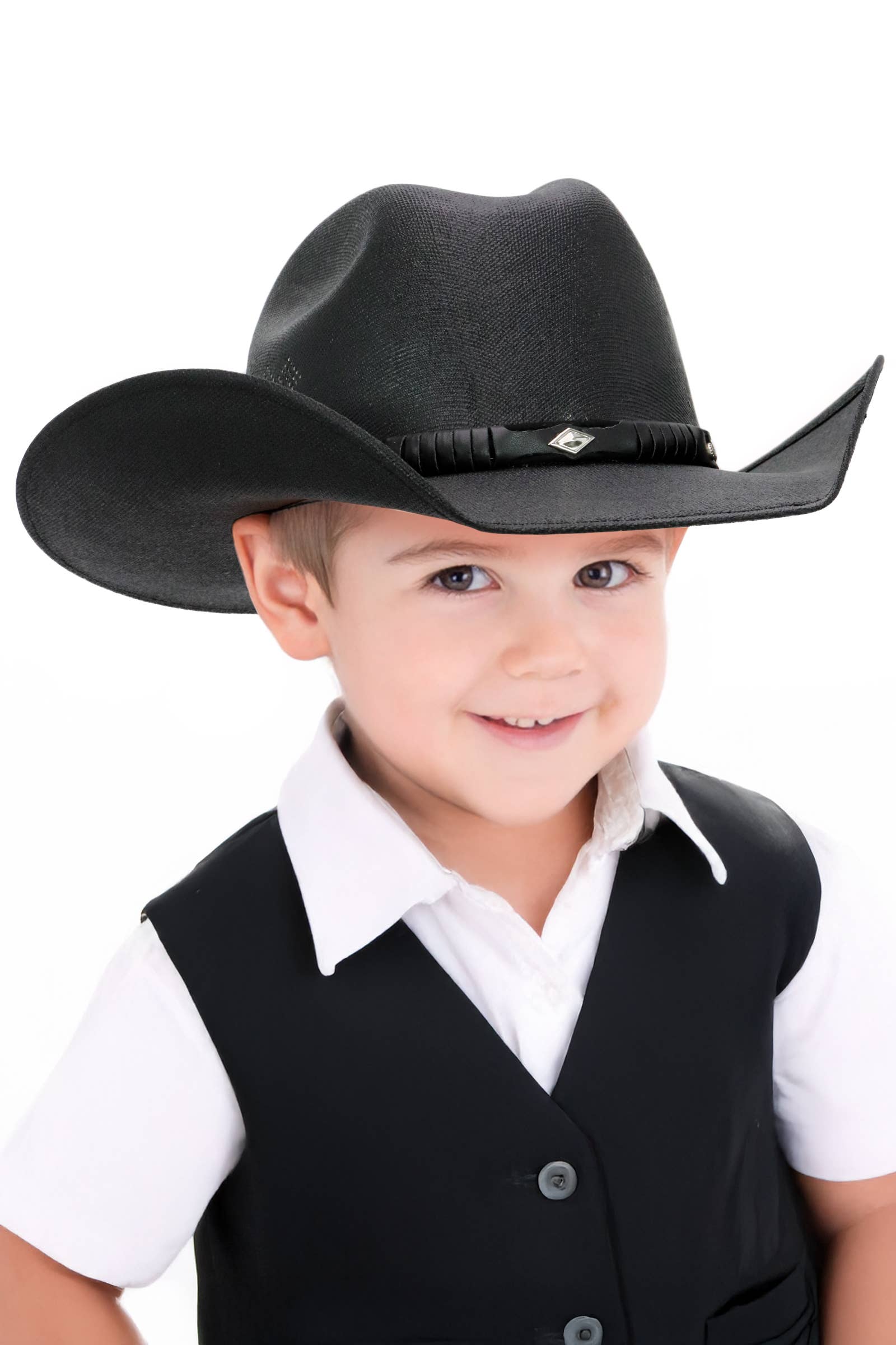 Kids Side Vent Cutter Crown Elite Cowboy Hat: PINK / ONE SIZE