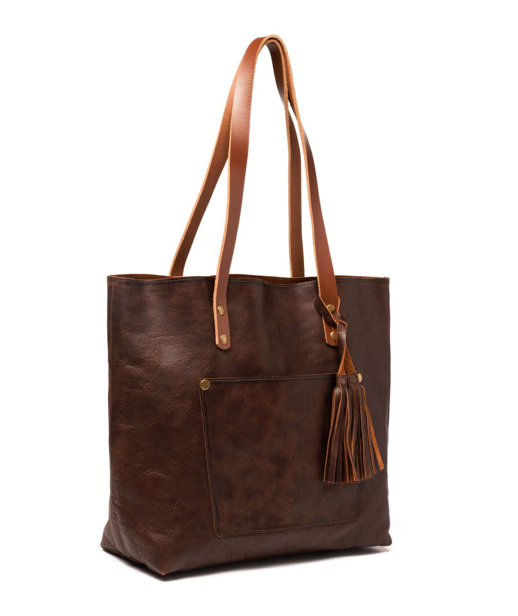 Classic Leather Tote: Coffee Brown