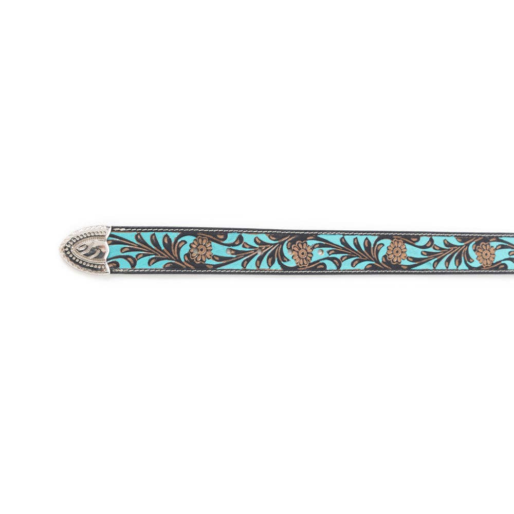Swinging Door Kid's Belt In Blue: Blue