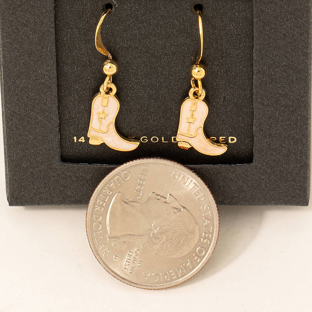 Secret Box Western Cowboy Boot Earrings: TQ