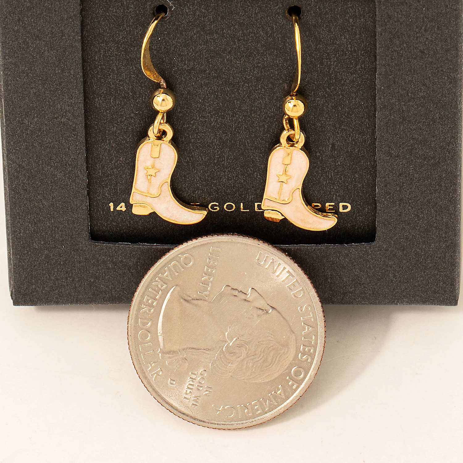 Secret Box Western Cowboy Boot Earrings: TQ