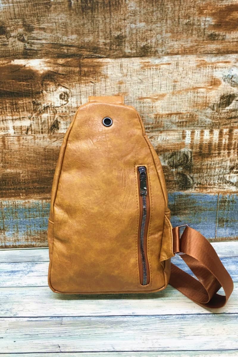 SLING BAG CROSSBODY PURSE : Black