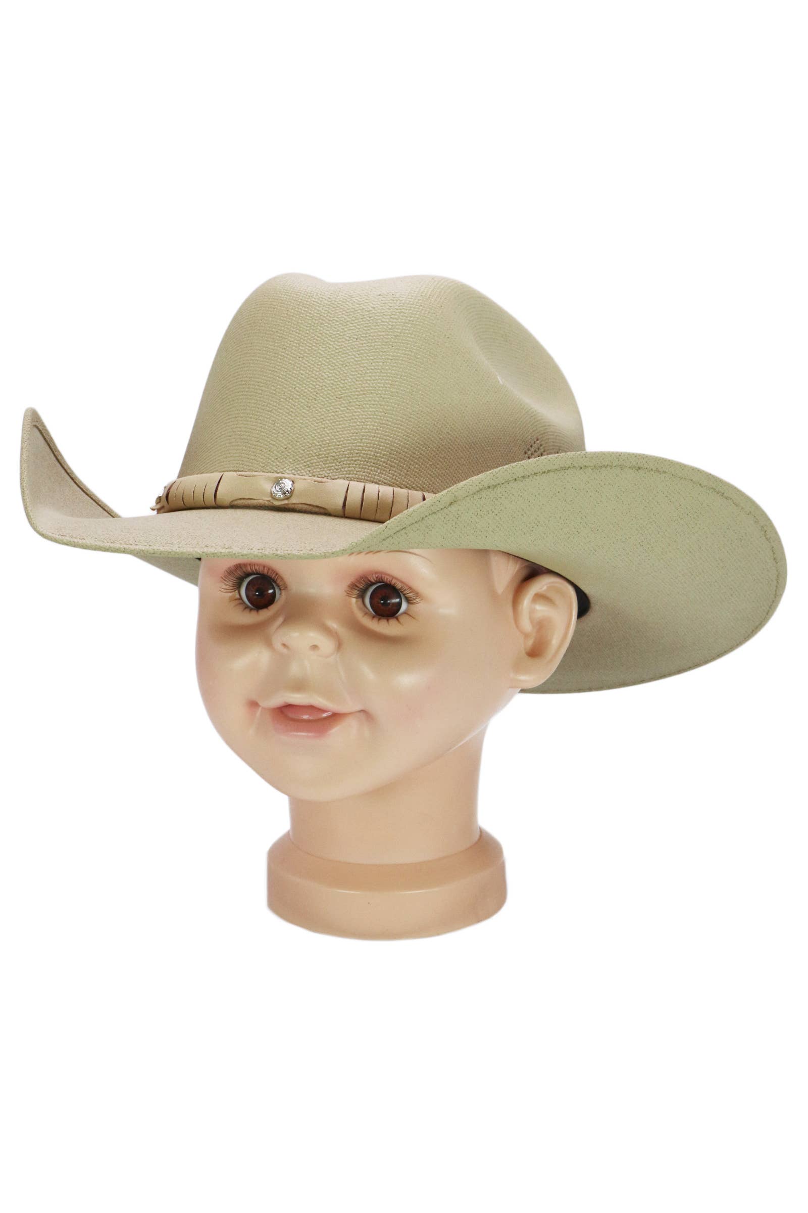 Kids Side Vent Cutter Crown Elite Cowboy Hat: IVORY / ONE SIZE
