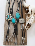 Western Bolo Tie Long Pendant Necklace: STYLE 19