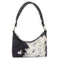 Calf Hair Cow Printed Bucket Shoulder Bag - BK
