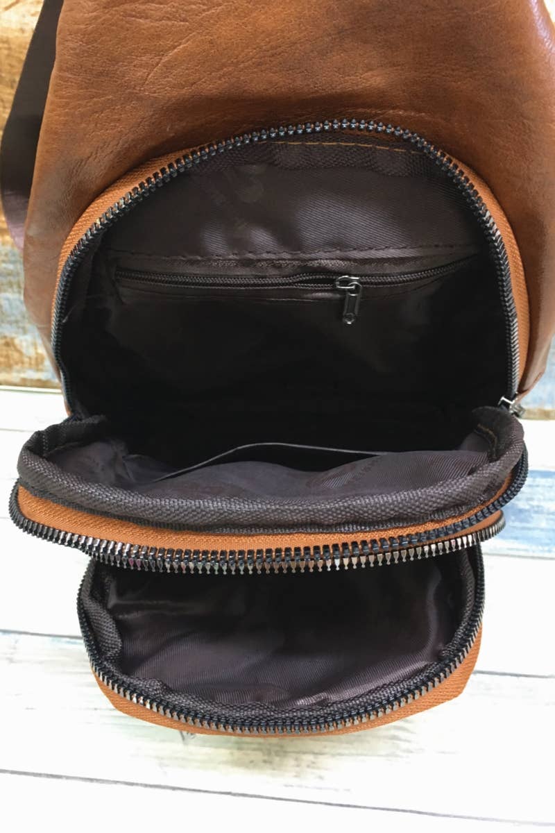 SLING BAG CROSSBODY PURSE : Black