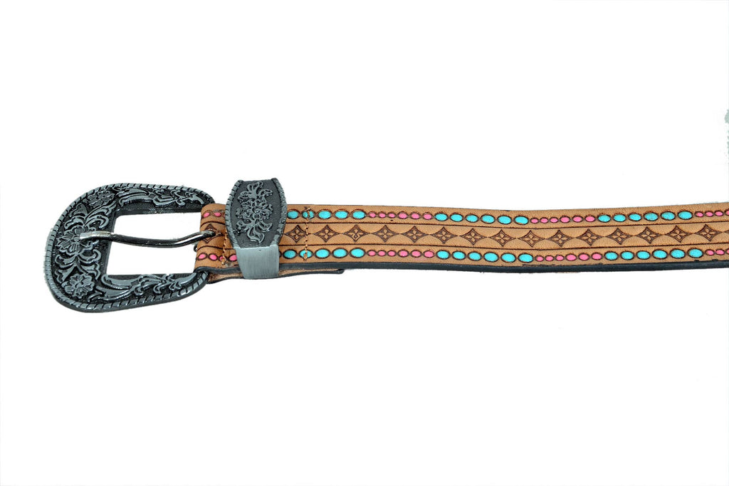 Western Geometric Tooled Belt