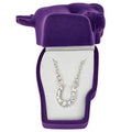 Clear Rhinestone Horseshoe Necklace in Pony Head Gift Box