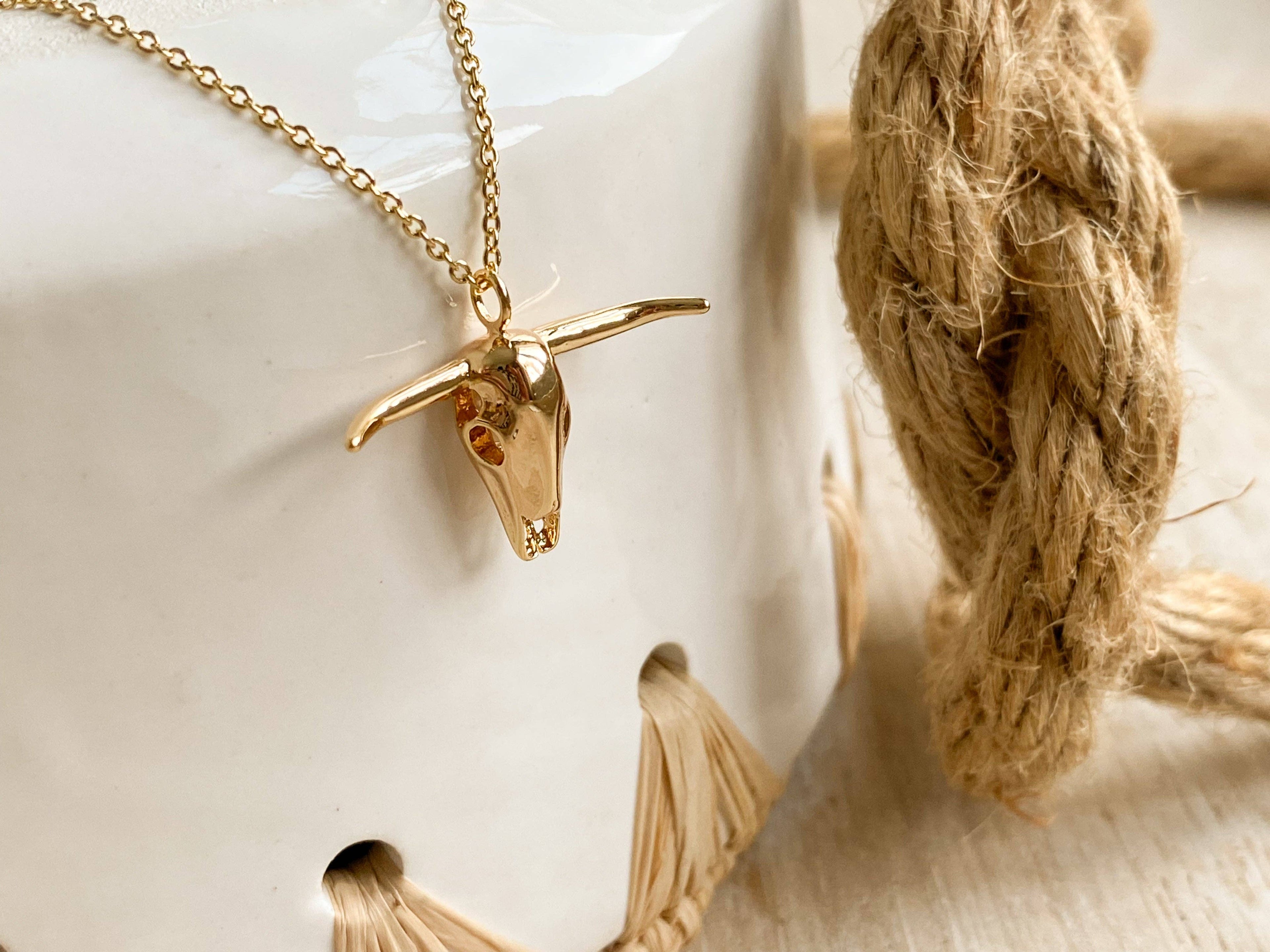 Longhorn Necklace: Silver