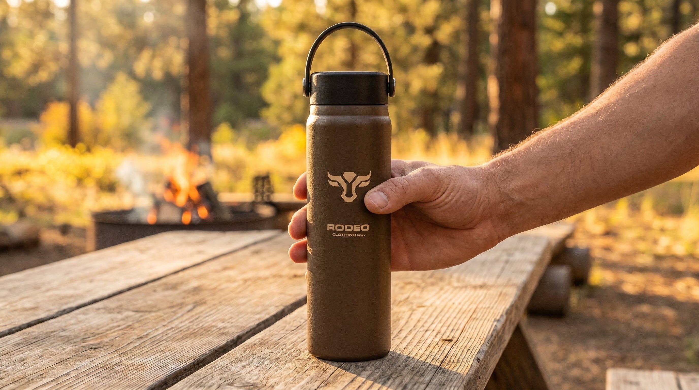 Rodeo Clothing Insulated Stainless Steel Water Bottle – WB100: Brown