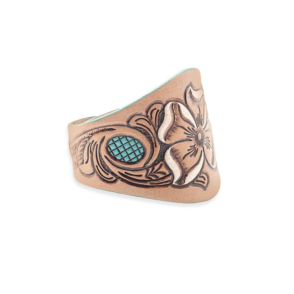 Desert Magnolia Dream Cuff Bracelet: Brown
