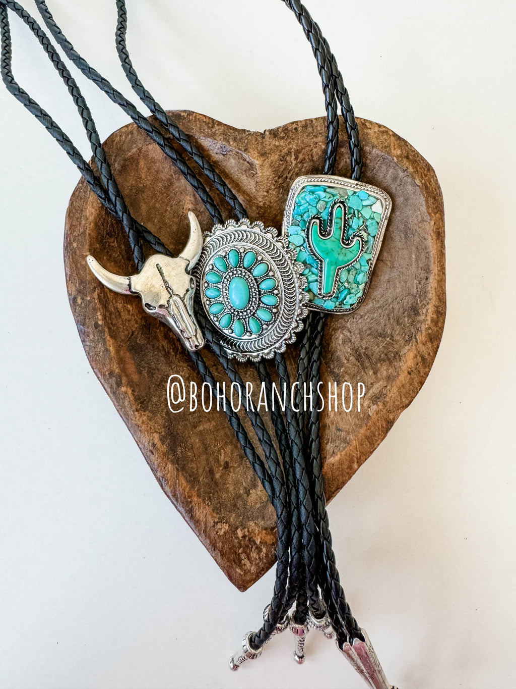 Western Bolo Tie Long Pendant Necklace: STYLE 19