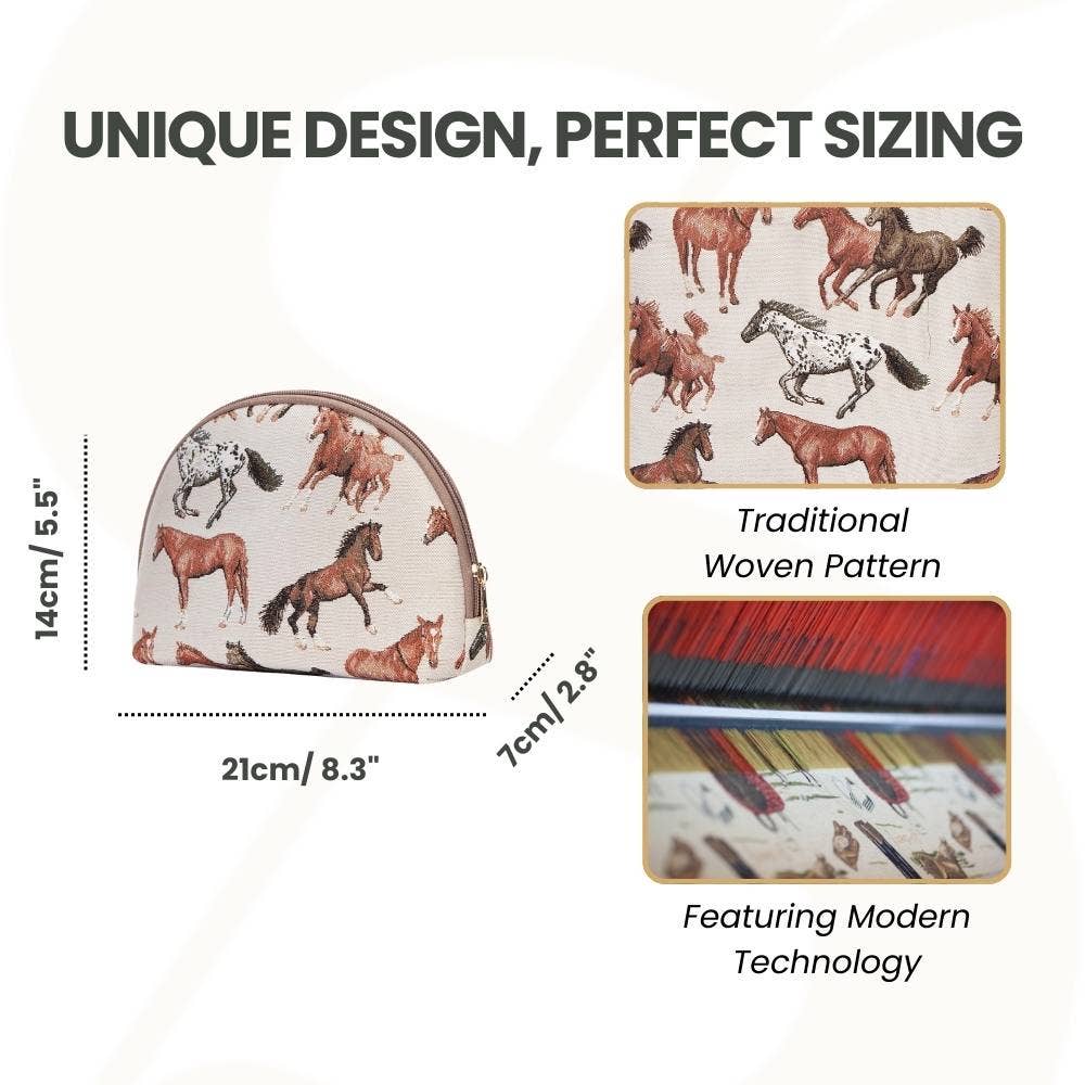 Running Horse Cosmetic Make Up Bag