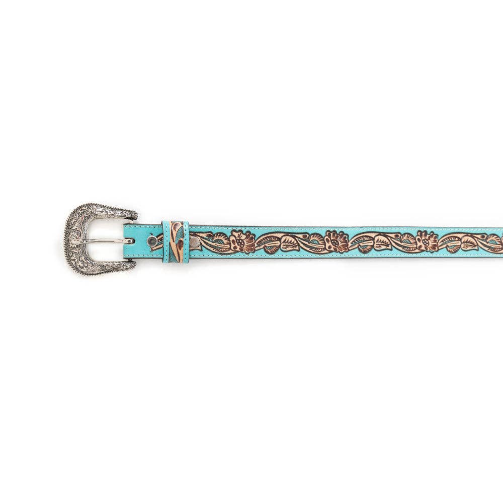Jenson Hill Kid's Belt In Turquoise: Turquoise / Small