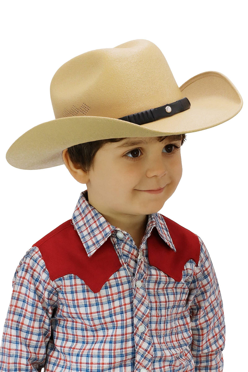 Kids Side Vent Cutter Crown Elite Cowboy Hat: BLACK / ONE SIZE