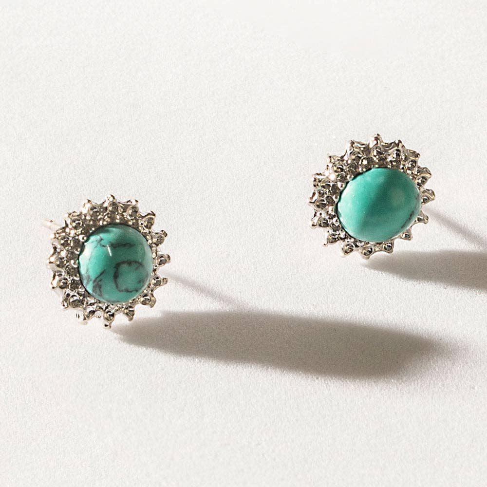 Turquoise Trails & Silver Tales Set of 16 Earrings: Single
