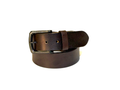 Leather Brown Belt with Black Buckle Jeans: Wide / Large