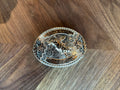 Rose Gold/Silver Bull rider Belt buckle- Oval