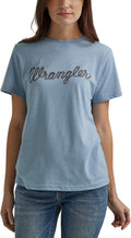 Wrangler Retro Year-Round Short Sleeve T-Shirt - Regular Fit - Ashley Blue Heather