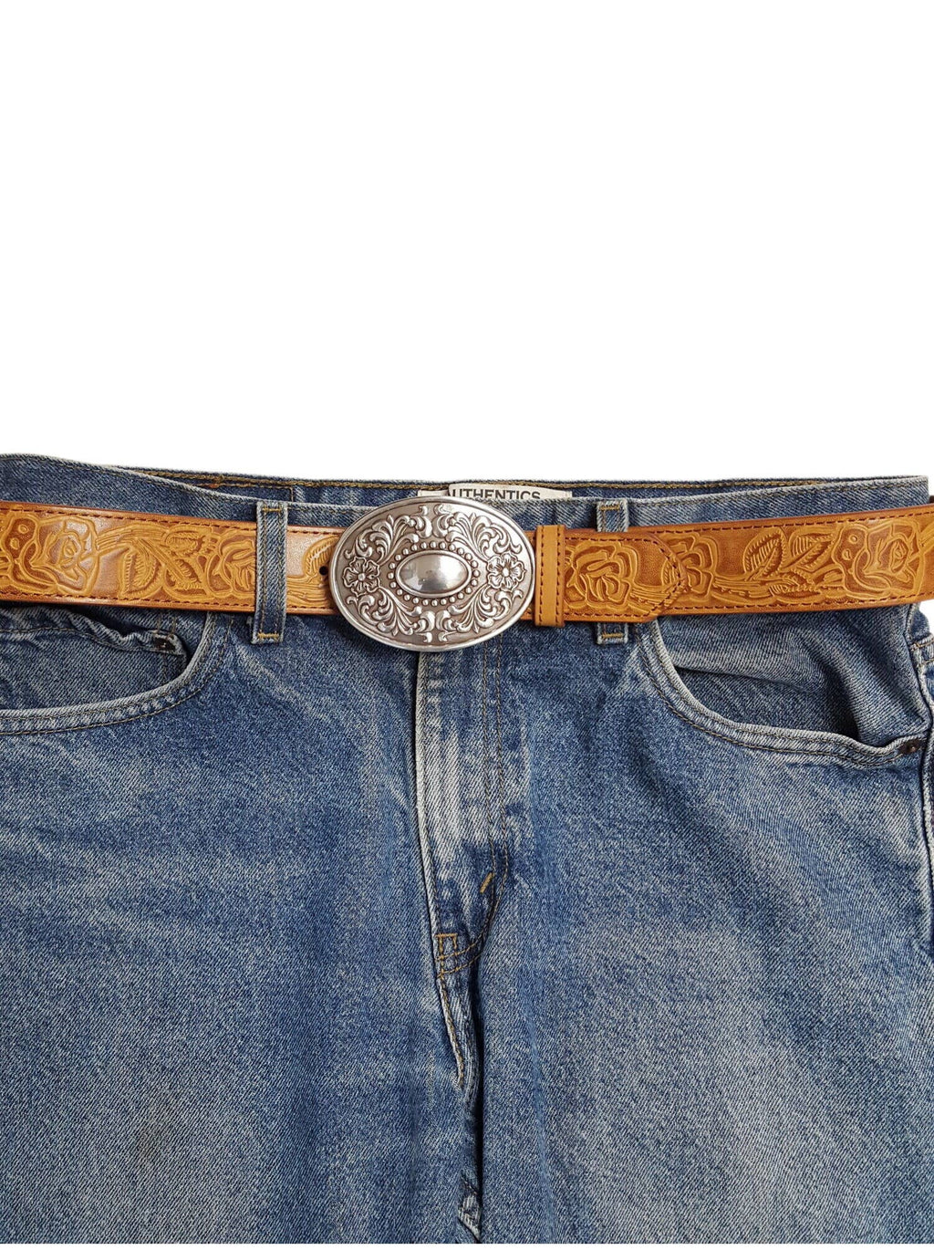 Buckle: Quality Western-Inspired Floral Etched Buckle