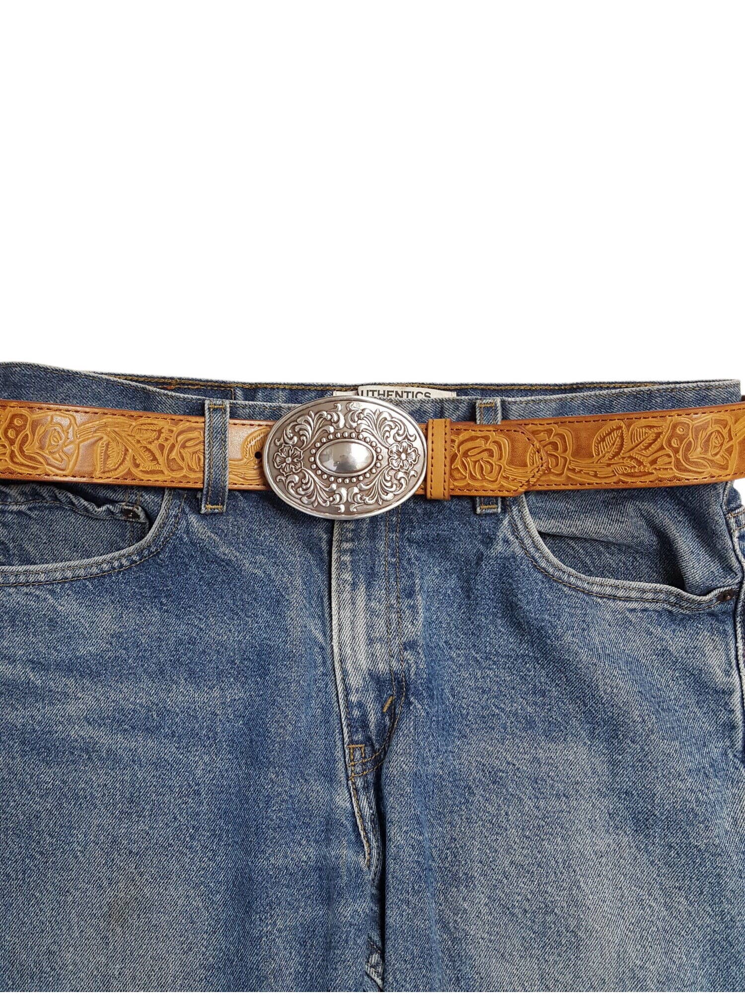 Buckle: Quality Western-Inspired Floral Etched Buckle