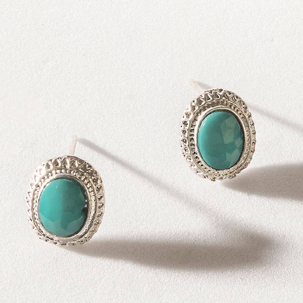 Turquoise Trails & Silver Tales Set of 16 Earrings: Single