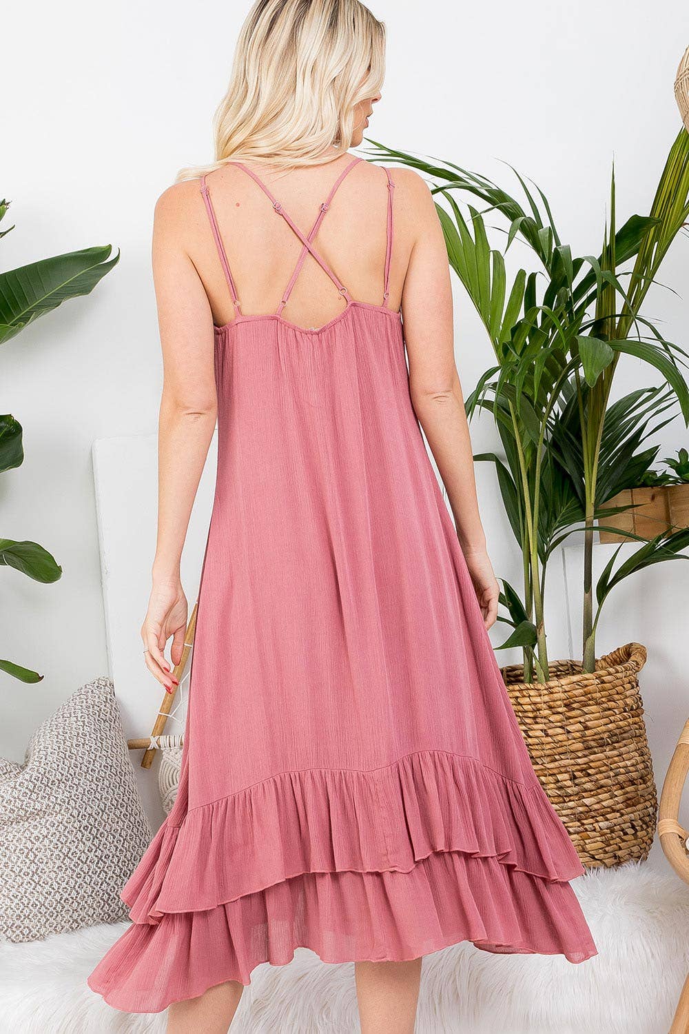 MIDI BUTTON FRONT DRESS