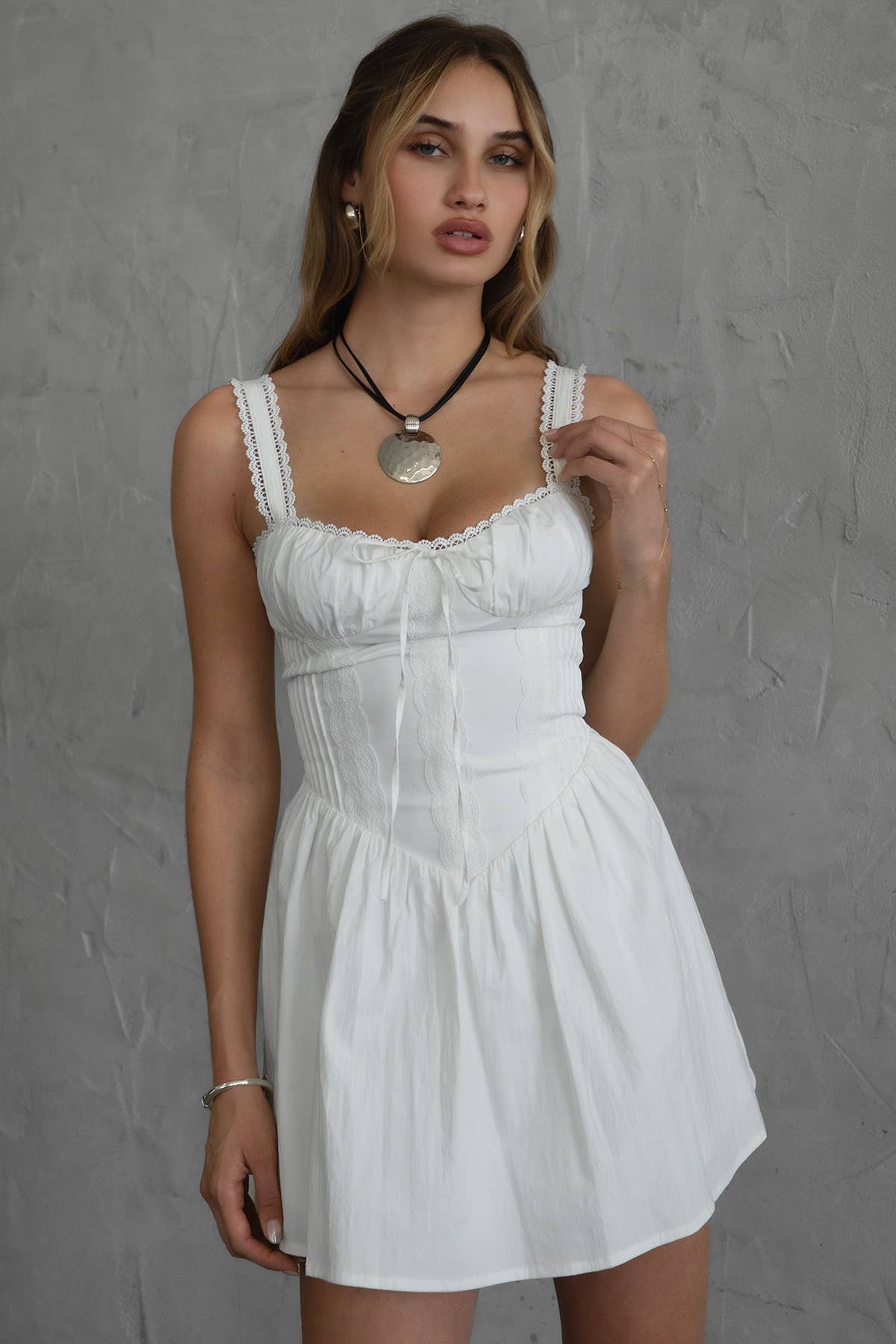 DARCY Body Cinching Mini Dress - White