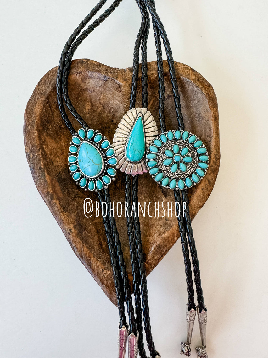 Western Bolo Tie Long Pendant Necklace: STYLE 19