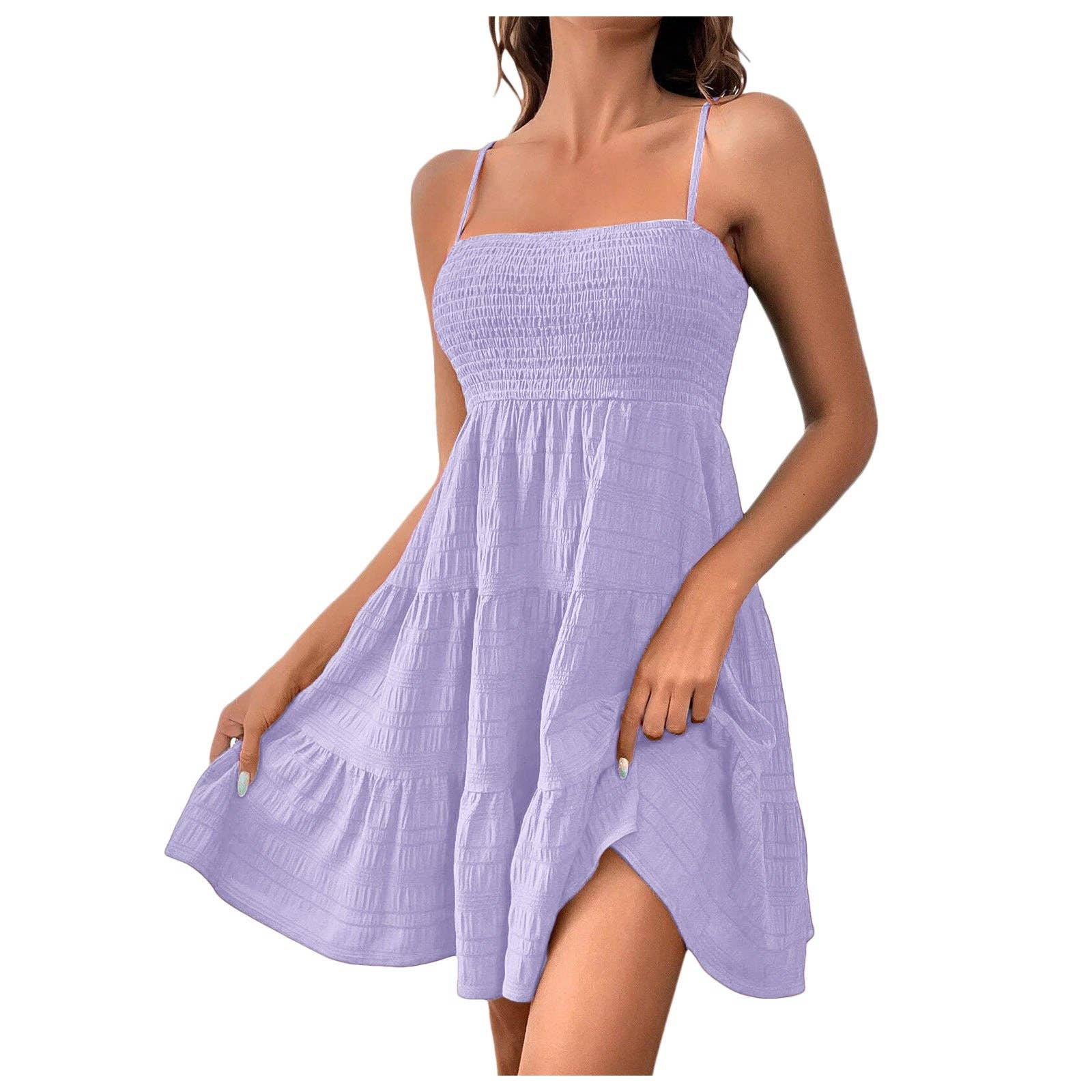 Women's Off-Shoulder Spaghetti Strap Solid Color Versatile